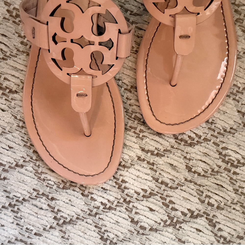 Tory Burch Patent Leather Miller Sandals - Picture 3 of 7